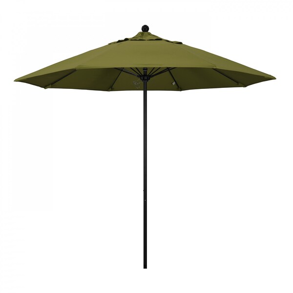 California Umbrella 9' Black Aluminum Market Patio Umbrella, Pacifica Palm 194061335840 - main